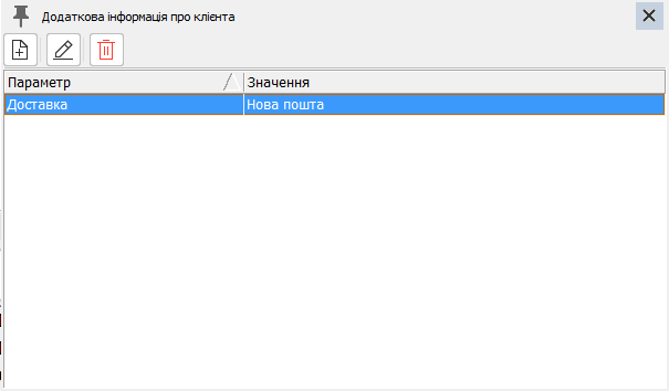 Додаткова інформація про клієнта