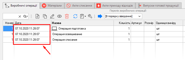 Виробничі операції - однаковий час