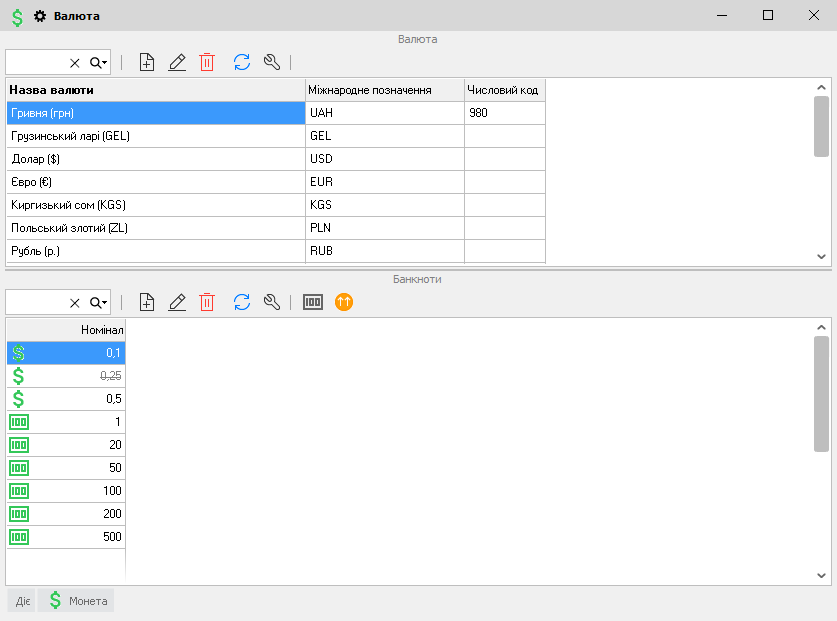 Валюта - головна