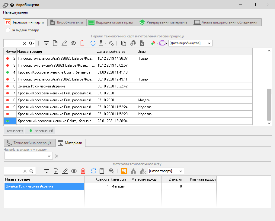 Виробництво - Замовлення клієнта на виріб