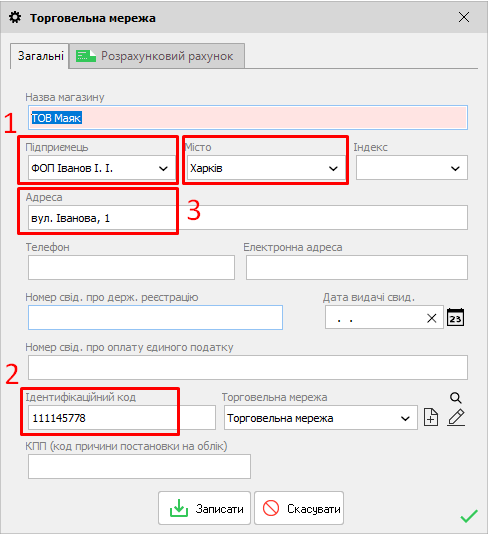 Торговельна мережа - Підприємець інн
