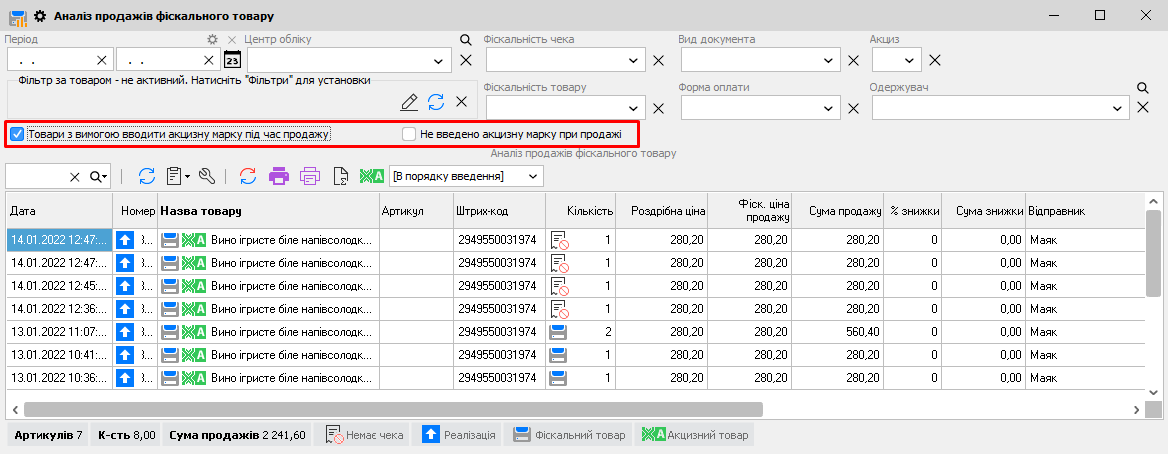 Товар з вимогою акцизної марки