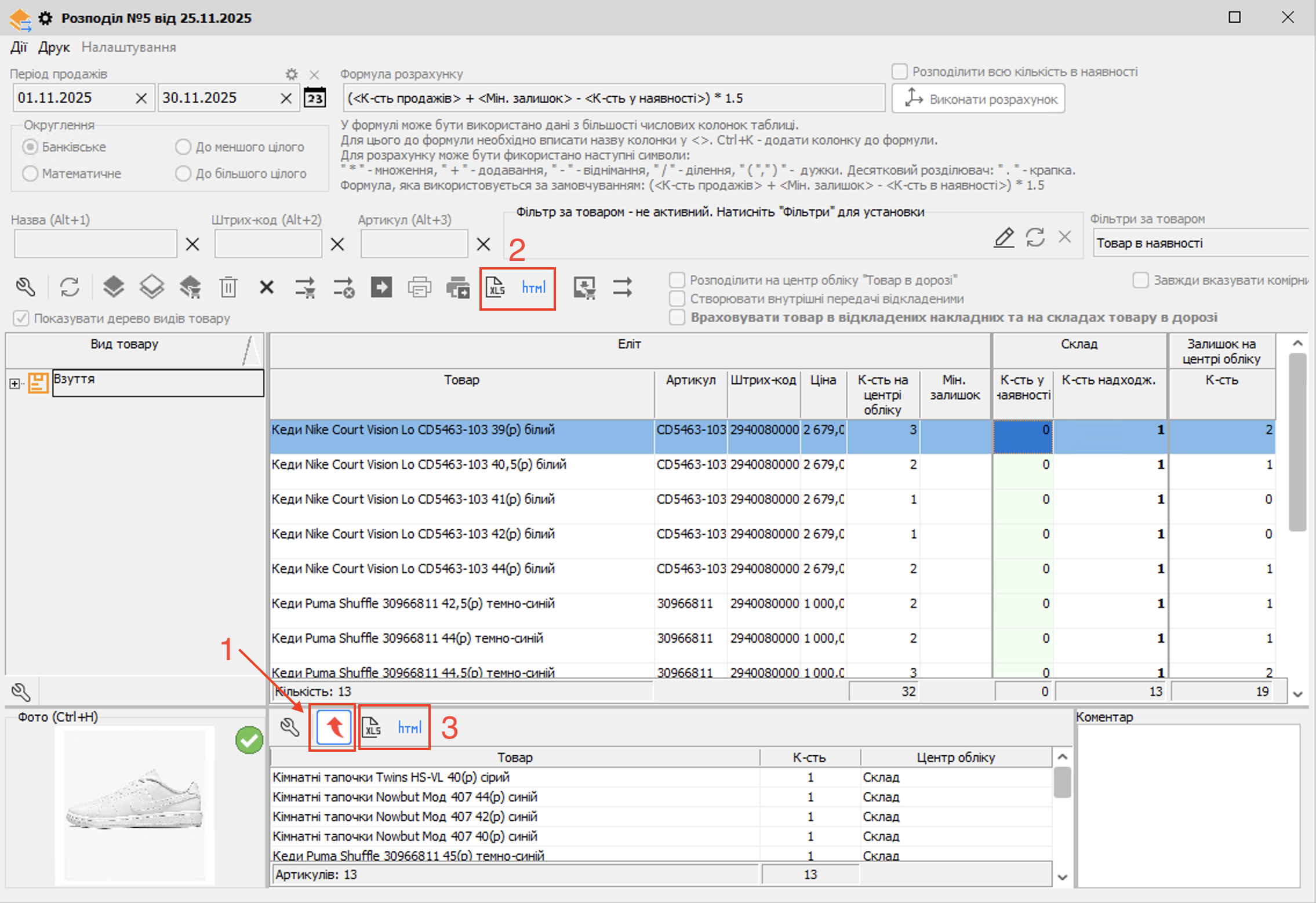 Розподіл показати товари постачання