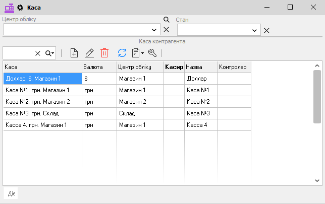 Каса - головна