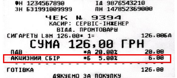 Чек з акцизом