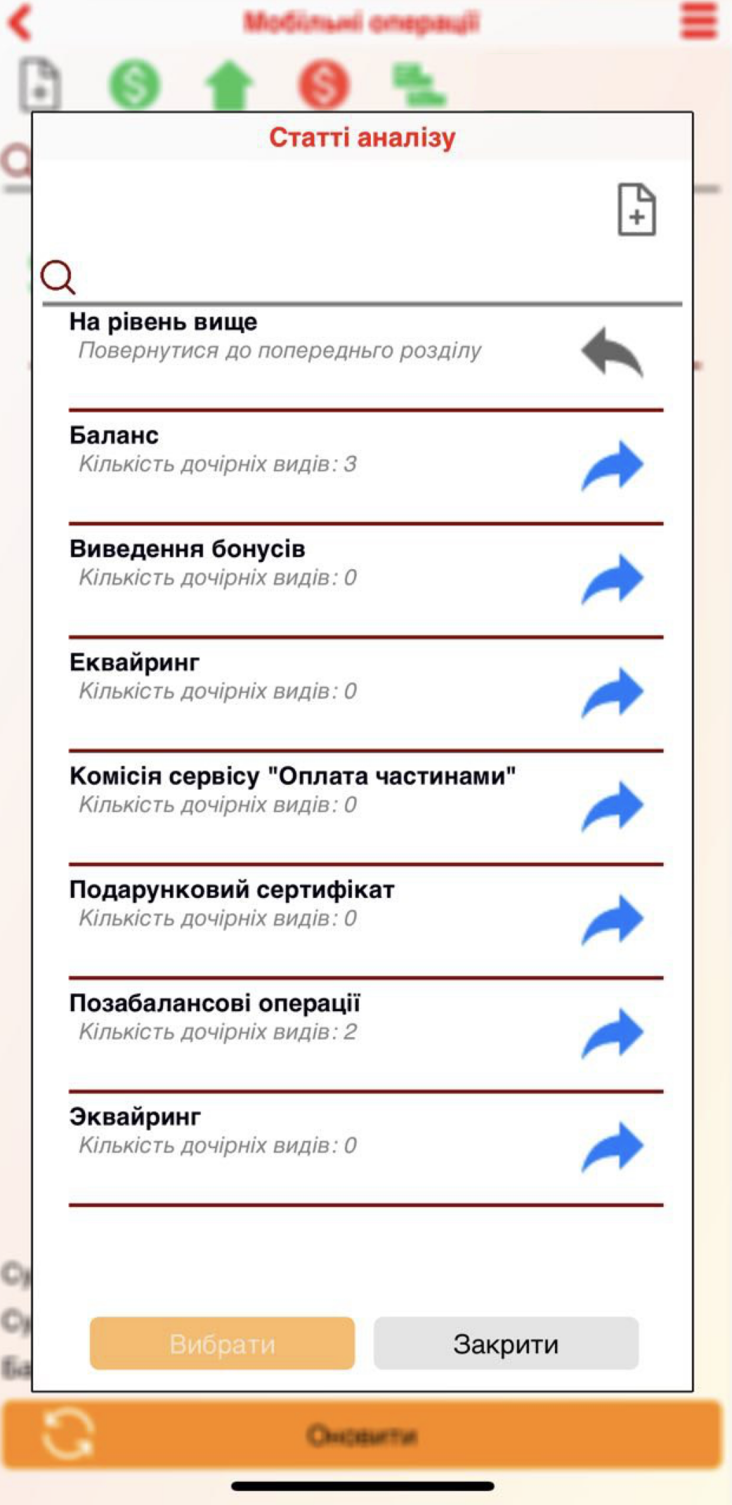 Статті аналізу - мобільний додаток Торгсофт